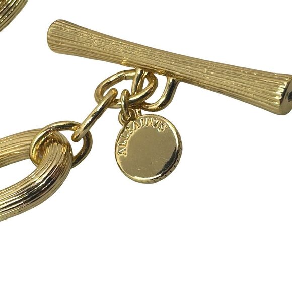 AllSaints Textured Chain Link Toggle Necklace - 17” - Picture 9 of 9